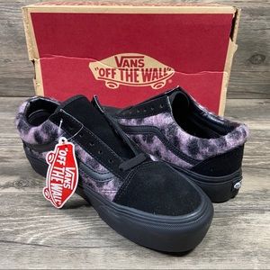 mix leopard old skool platform shoes